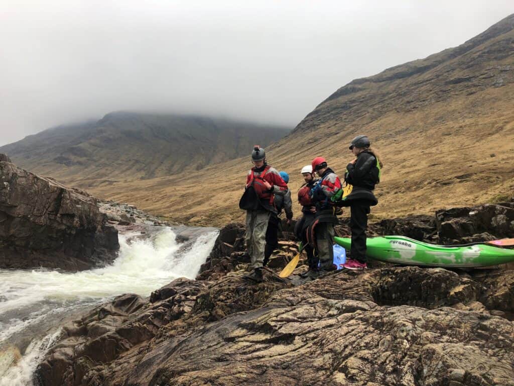 white water kayaking trips on the river Etive